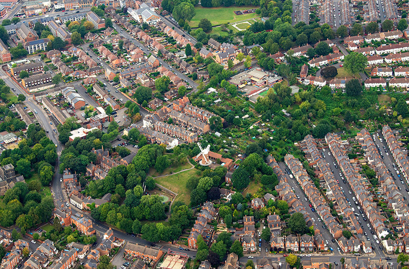 Aerial view of Green's windmill