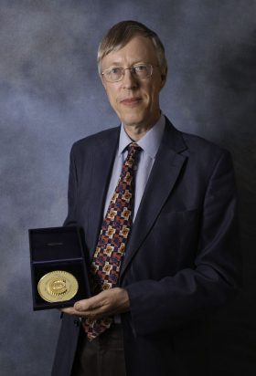Nicholas J. Higham with IMA Gold Medal. Image Credit Thomas Higham