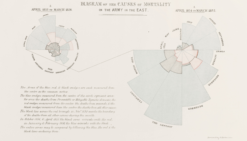 Nightingale's polar area diagrams