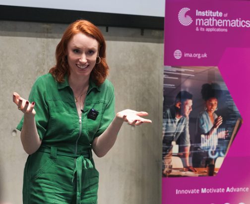 Hannah Fry speaks at her Presidential Address