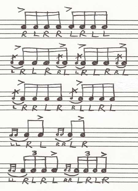 Musical-notations-for-five-drum-rudiments
