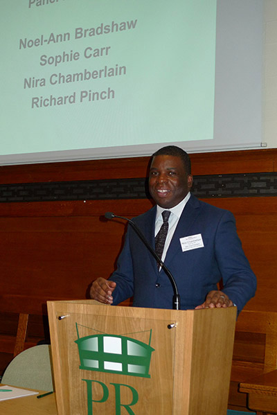 Dr Nira Chamberlain speaking at the 2017 Academic Reps Forum