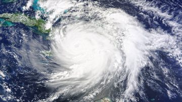 hurricane viewed from space