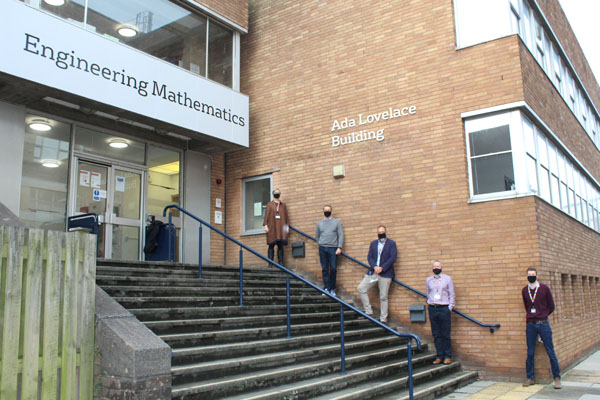 Figure 1 The socially distance naming ceremony of the Ada Lovelace Building in September 2020
