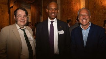 Richard Pinch, IMA VP Professional Affairs, pictured left. Pictured centre Adam Afriyie MP, Parliamentary Office for Science and Technology. BCS CEO Rob Deri, pictured right.