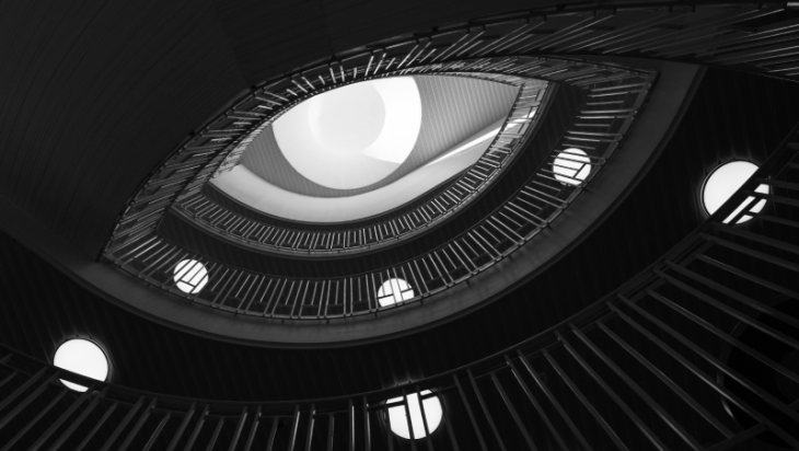 Staircase resembling an eye