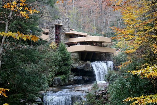 Fallingwater, designed by Frank Lloyd Wright