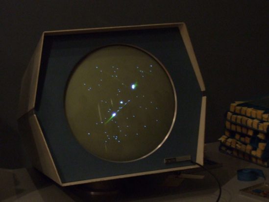 Figure 1: Spacewar! on PDP1 computer