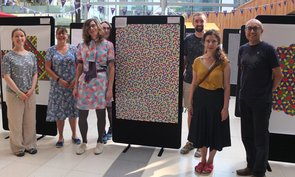 Some of the tiling event team from the OU and QMUL