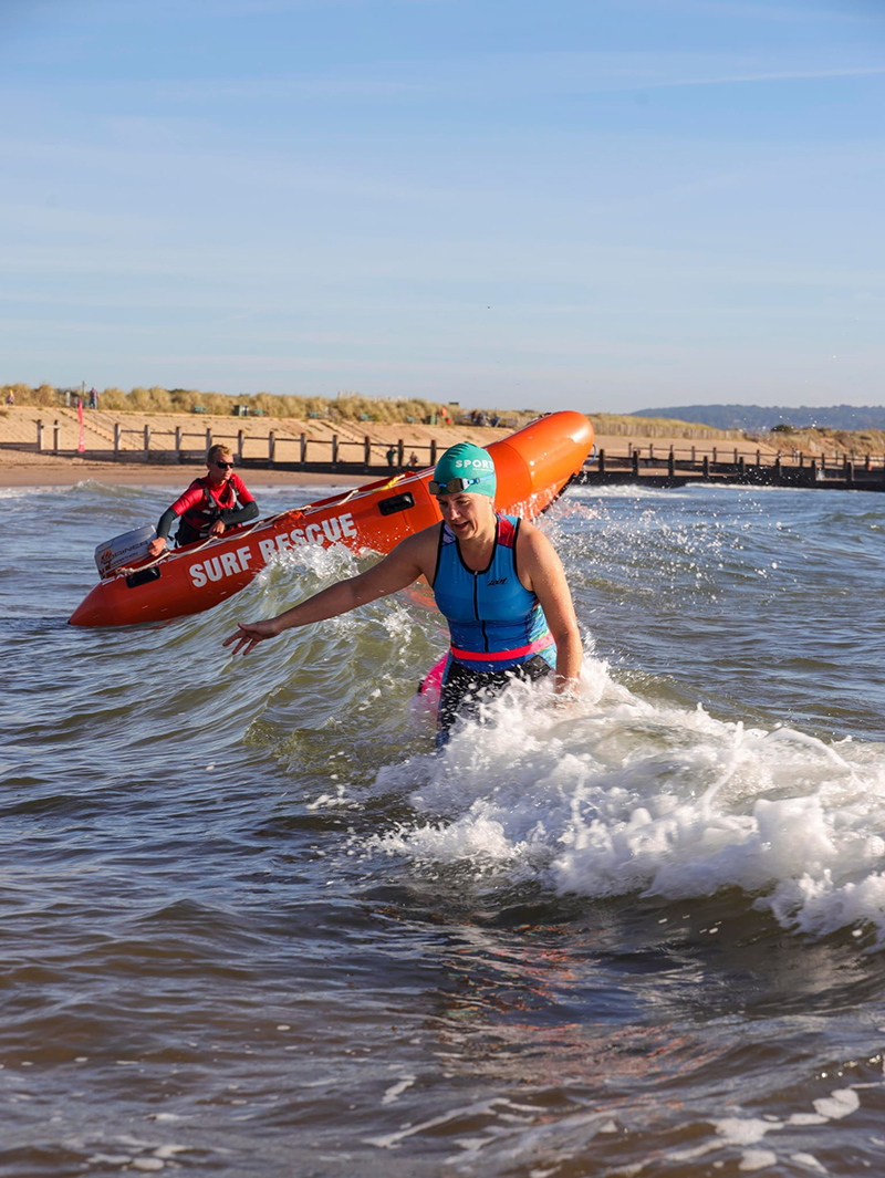 Heather Tewkesbury at the Dawlish Sea Swim
